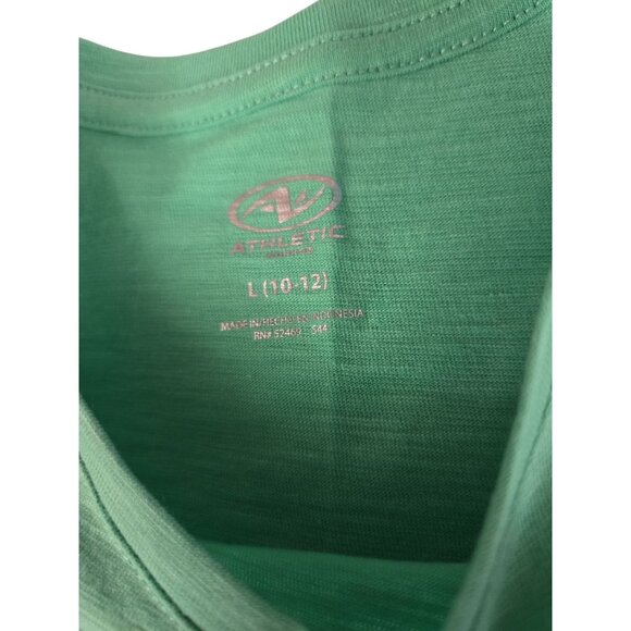 NWT Girls Athletic Tank – “Play Like a Pro” – Size L 10/12 – Green Inspire - Picture 4 of 4